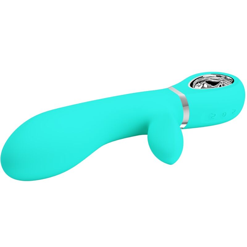 PRETTY LOVE - VIBRATEUR MULTIFONCTION G-SPOT THOMAS VERT AQUA - Sensualia