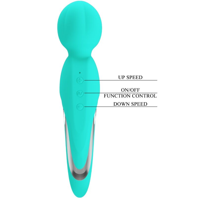 PRETTY LOVE - WALTER VIBRATEUR WAND AQUA VERT - Sensualia
