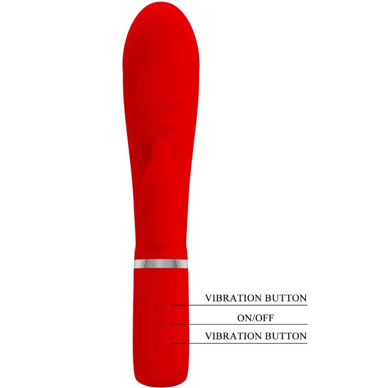 PRETTY LOVE - VIBRATEUR MULTIFONCTION G-SPOT PRESCOTT ROUGE - Sensualia