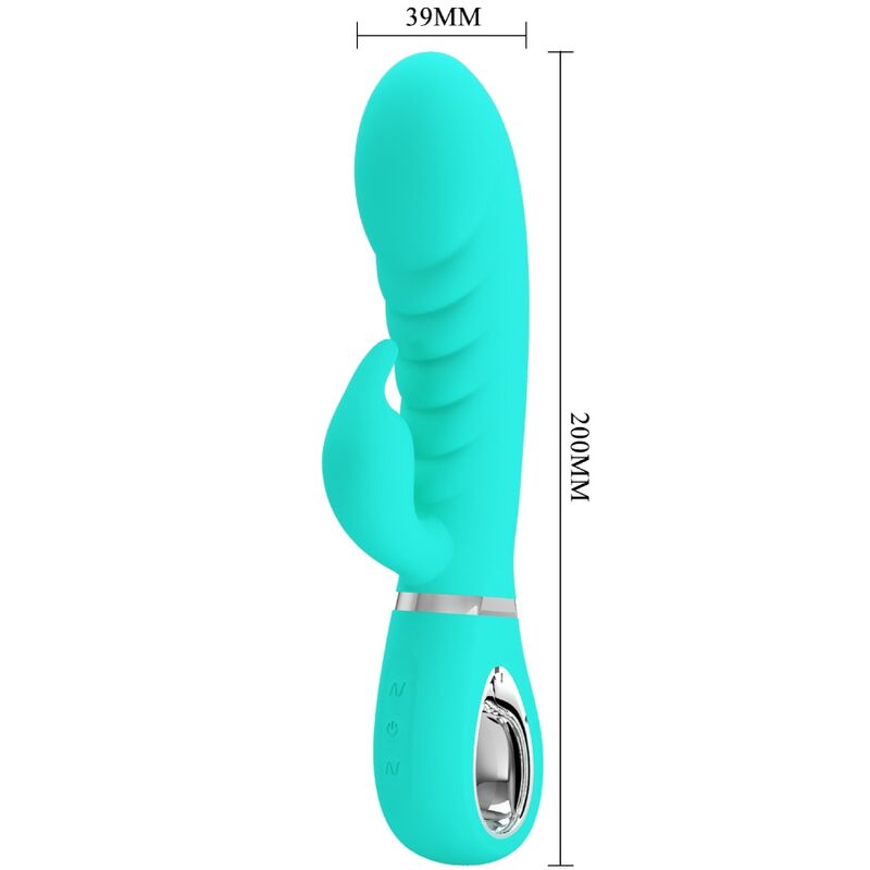 PRETTY LOVE - VIBRATEUR MULTIFONCTION G-SPOT PRESCOTT VERT AQUA - Sensualia