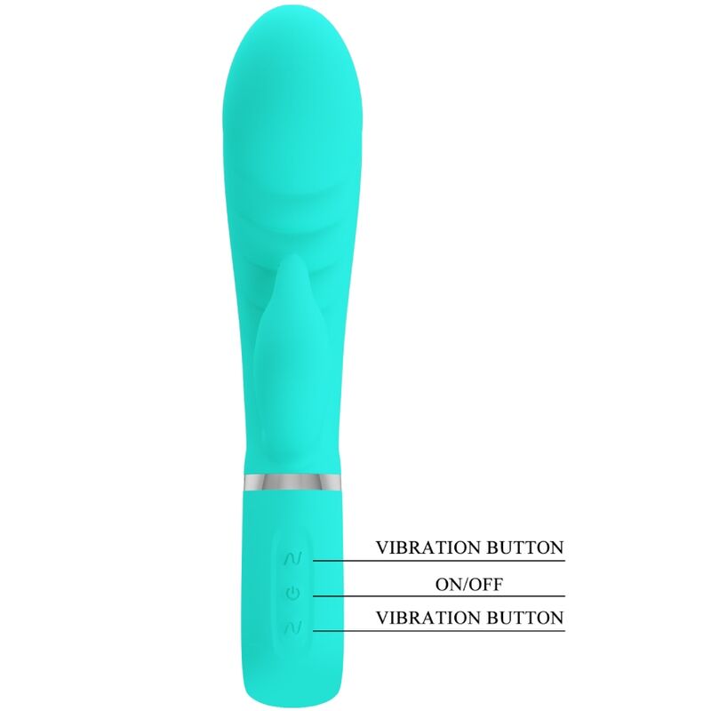PRETTY LOVE - VIBRATEUR MULTIFONCTION G-SPOT PRESCOTT VERT AQUA - Sensualia