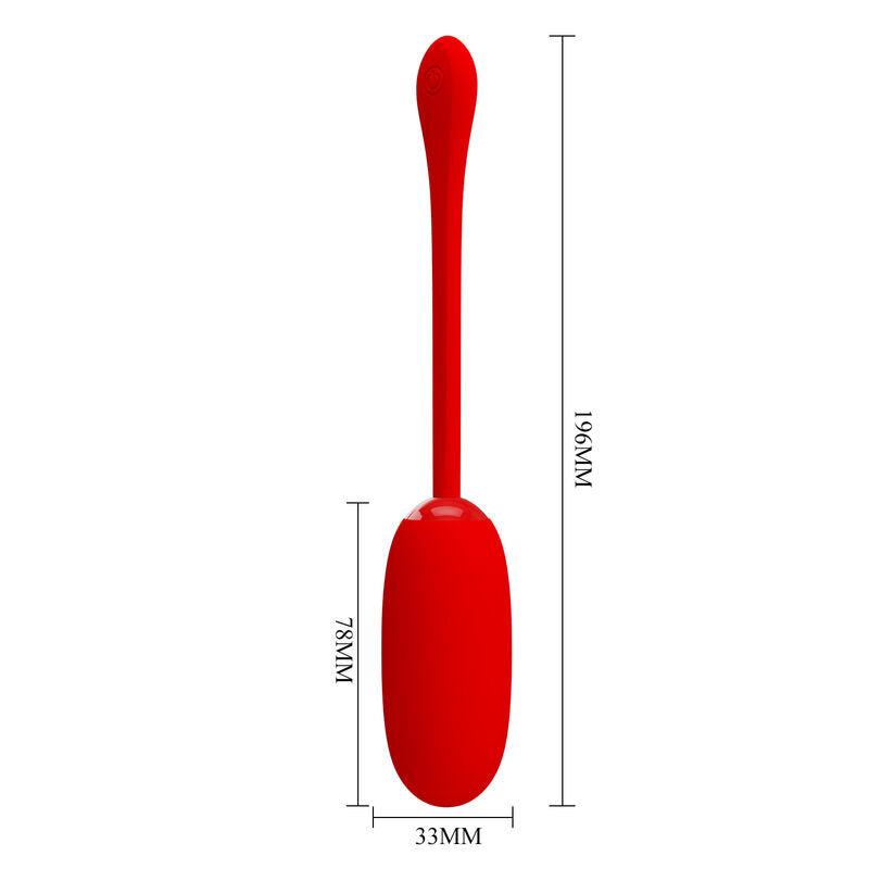 PRETTY LOVE - OEUF VIBRANT JULIUS IMPERMÉABLE-RECHARGEABLE ROUGE - Sensualia