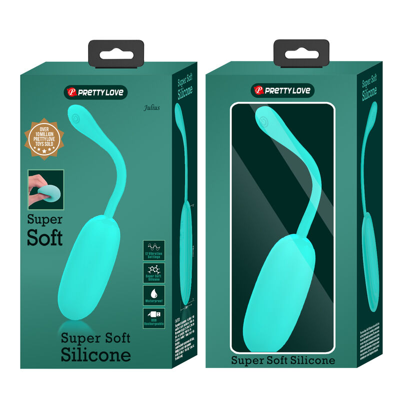 PRETTY LOVE - JULIUS OEUF VIBRANT IMPERMÉABLE-RECHARGEABLE AQUA VERT - Sensualia