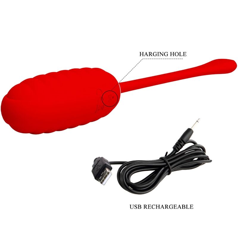 PRETTY LOVE - OEUF VIBRANT RECHARGEABLE KIRK ROUGE - Sensualia