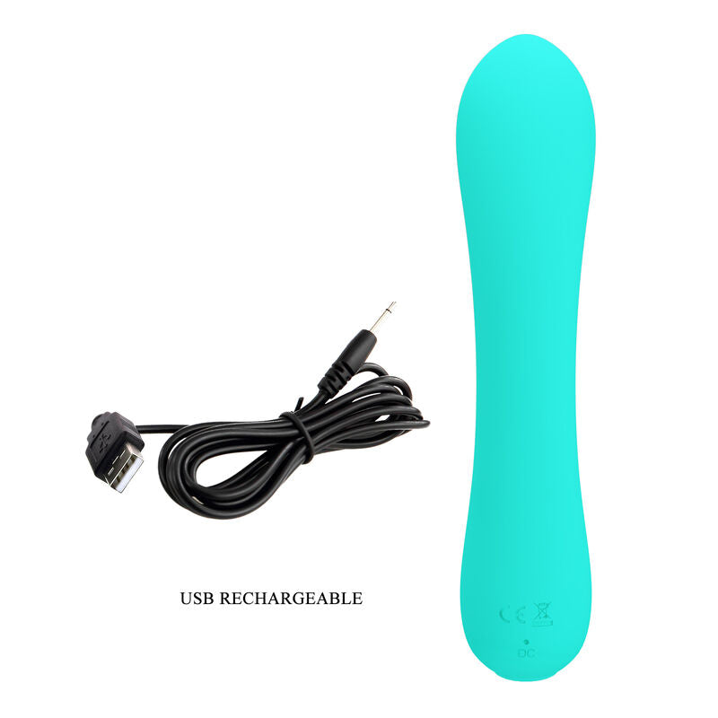 PRETTY LOVE - VIBRATEUR RECHARGEABLE PRESCOTT VERT AQUA - Sensualia