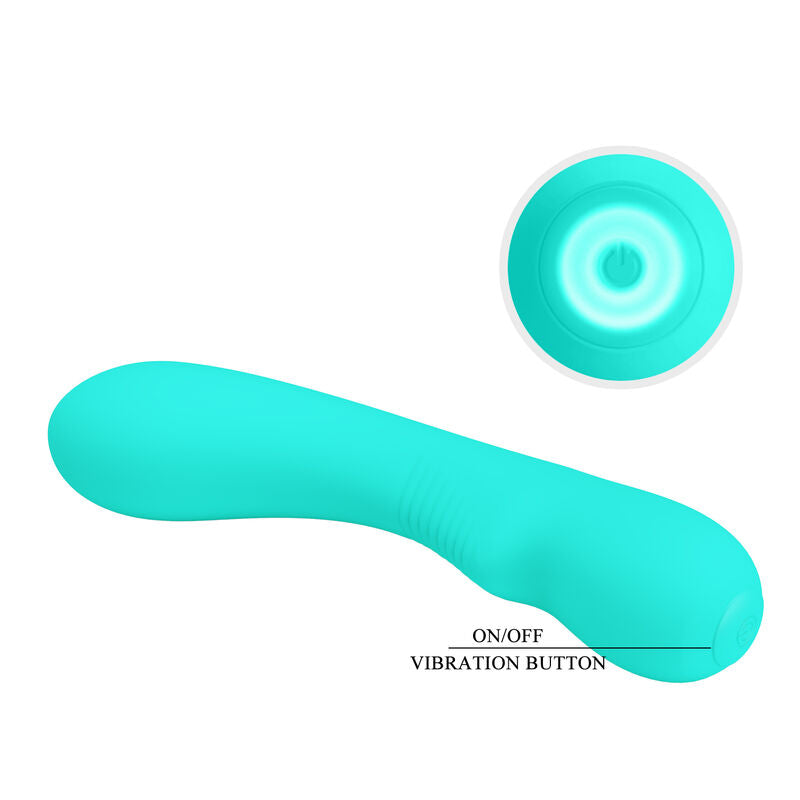 PRETTY LOVE - VIBRATEUR RECHARGEABLE PRESCOTT VERT AQUA - Sensualia