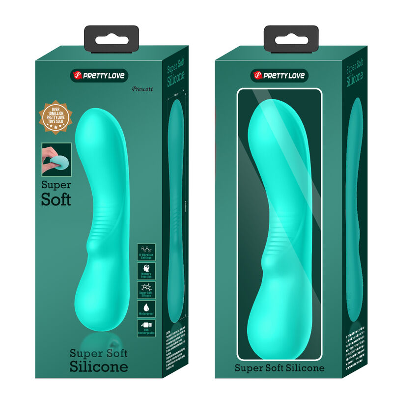 PRETTY LOVE - VIBRATEUR RECHARGEABLE PRESCOTT VERT AQUA - Sensualia