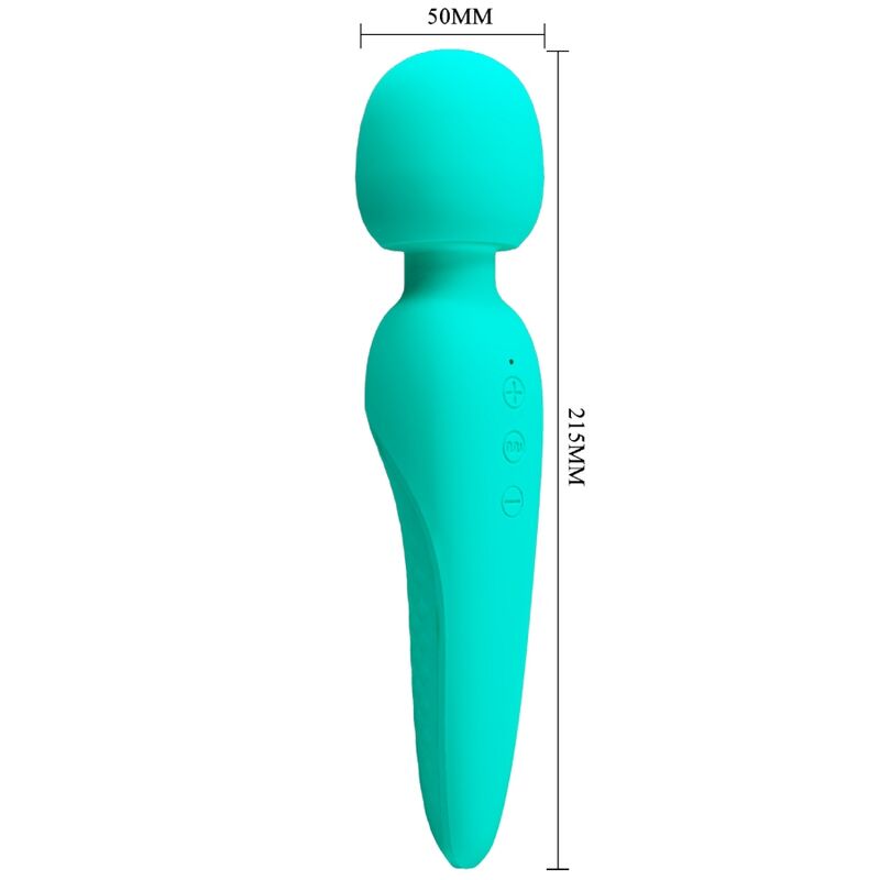 PRETTY LOVE - MASSEUR MEREDITH 12 MODES DE VIBRATION VERT AQUA - Sensualia