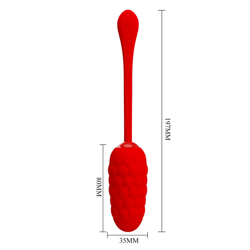 PRETTY LOVE - OEUF VIBRANT  TEXTURE MARINE RECHARGEABLE ROUGE - Sensualia