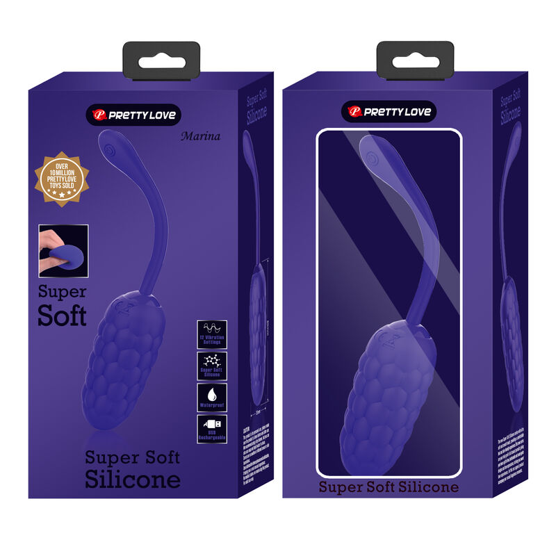 PRETTY LOVE - OEUF VIBRANT  TEXTURE MARINE RECHARGEABLE VIOLET - Sensualia