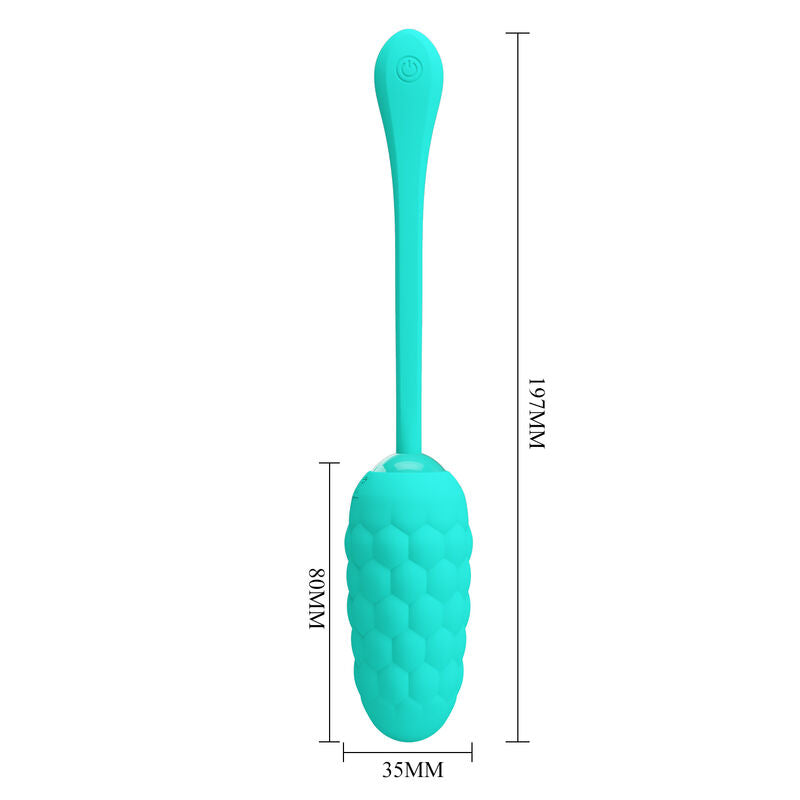 PRETTY LOVE - OEUF VIBRANT  TEXTURE MARINE RECHARGEABLE AQUA GREEN - Sensualia
