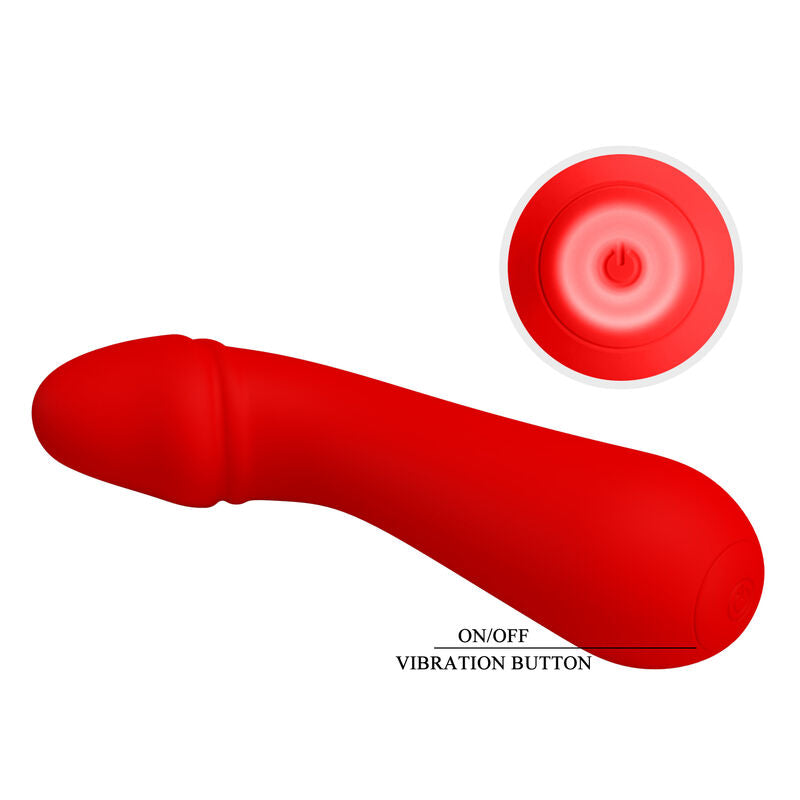 PRETTY LOVE - VIBRATEUR RECHARGEABLE CETUS ROUGE - Sensualia