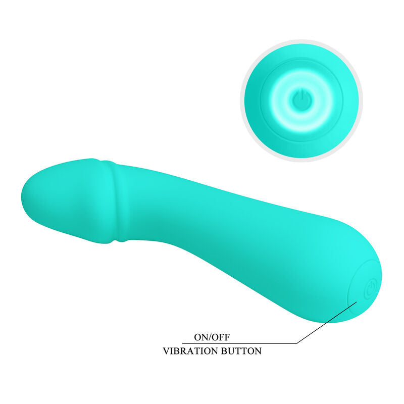 PRETTY LOVE - VIBRATEUR RECHARGEABLE CETUS VERT AQUA - Sensualia