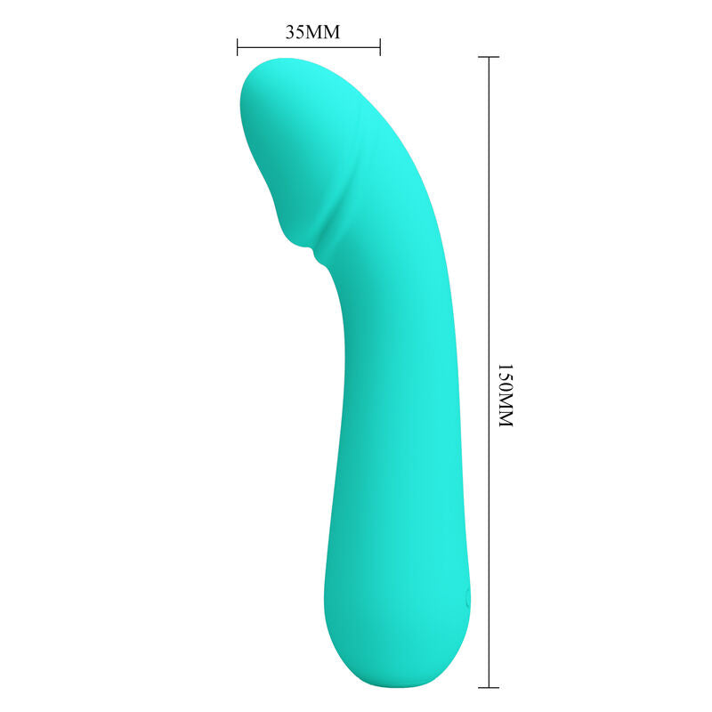 PRETTY LOVE - VIBRATEUR RECHARGEABLE CETUS VERT AQUA - Sensualia