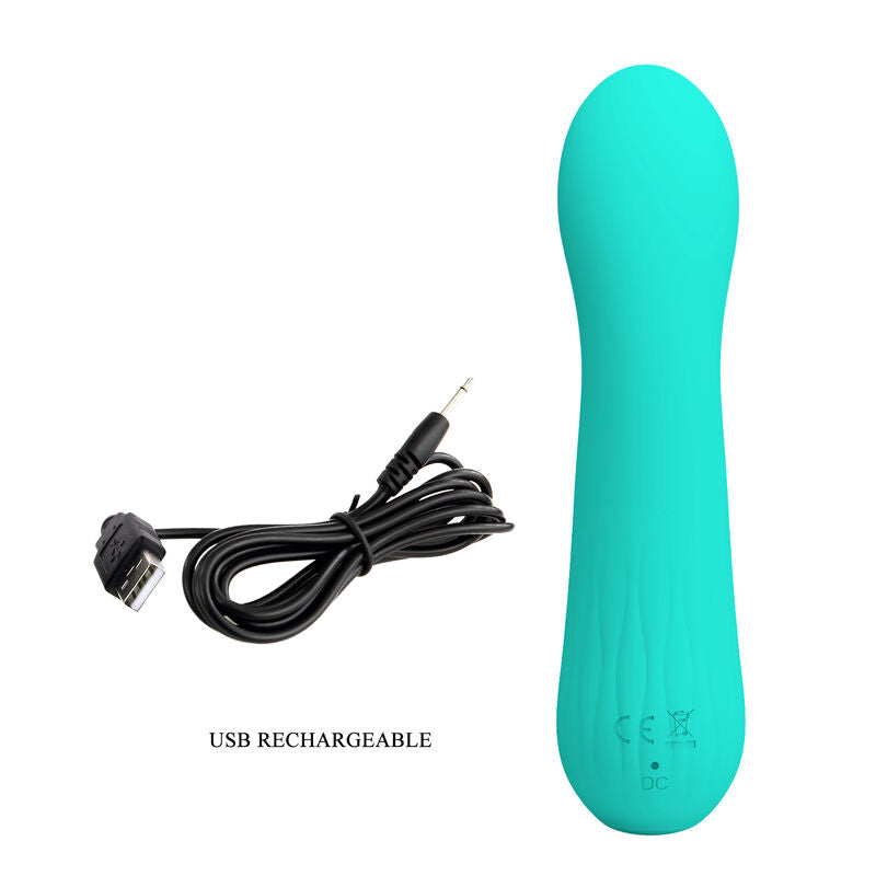 PRETTY LOVE - VIBRATEUR RECHARGEABLE FAUN VERT AQUA - Sensualia