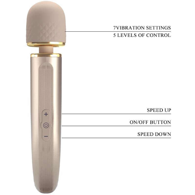 PRETTY LOVE - MASSEUR 7 MODES DE VIBRATION CHAMPAGNE - Sensualia