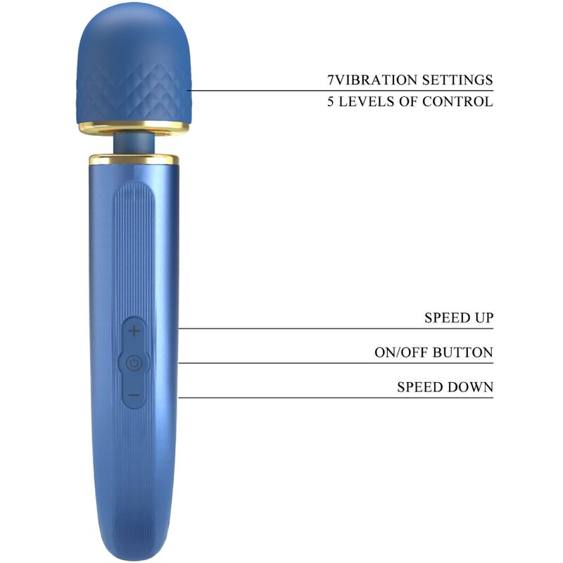 PRETTY LOVE - MASSEUR 7 MODES DE VIBRATION BLEU - Sensualia