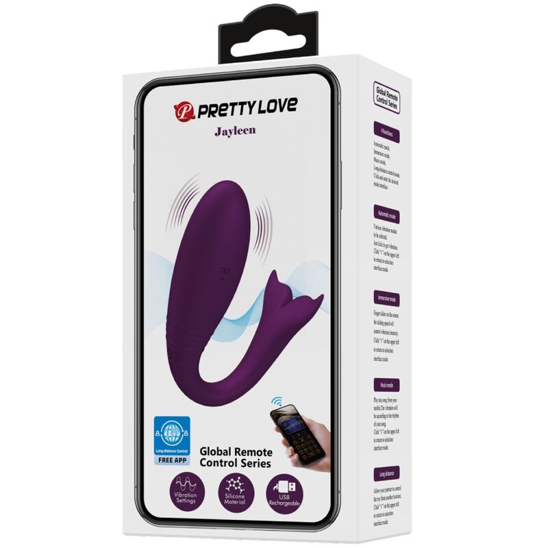 PRETTY LOVE - TÉLÉCOMMANDE JAYLEEN VIBRATOR APP VIOLET - Sensualia