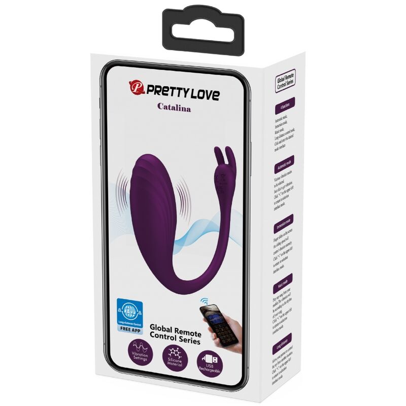 PRETTY LOVE - TÉLÉCOMMANDE CATALINA VIBRATOR APP VIOLET - Sensualia