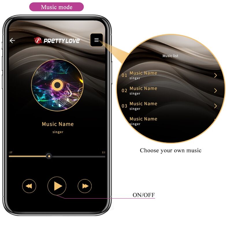 PRETTY LOVE - TÉLÉCOMMANDE CATALINA VIBRATOR APP VIOLET - Sensualia