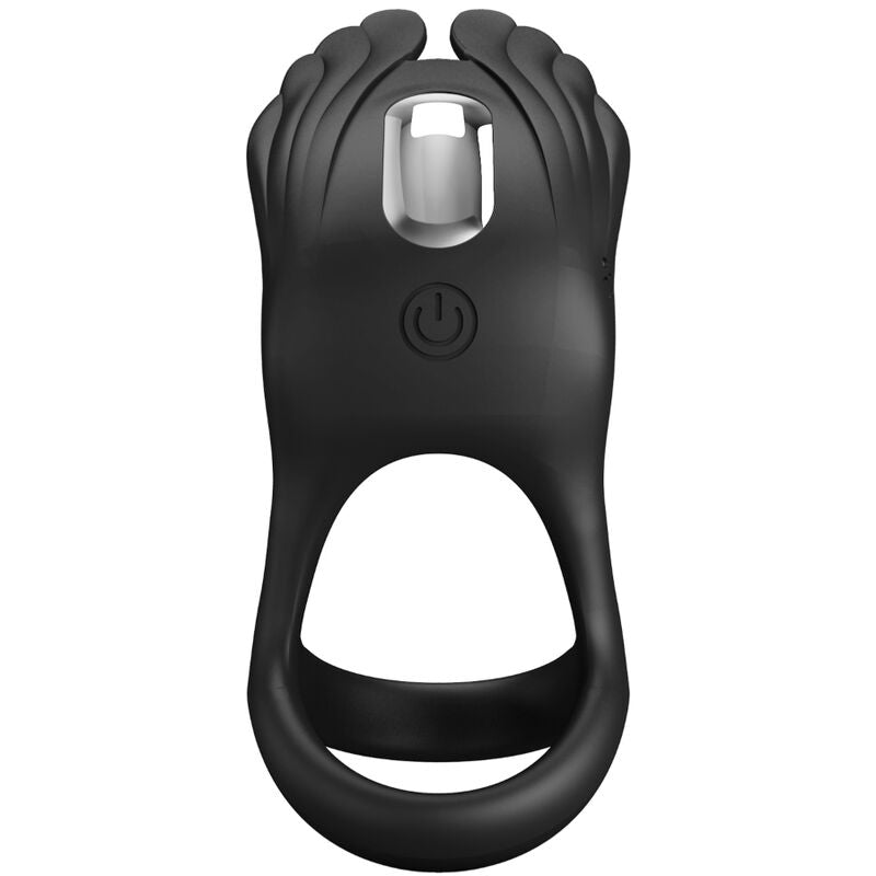 PRETTY LOVE - SILAS ANNEAU PÉNIS VIBRANT 7 VIBRATIONS SILICONE NOIR - Sensualia