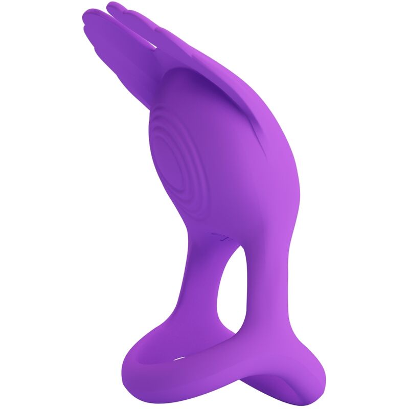 PRETTY LOVE - SILAS ANNEAU PÉNIS VIBRANT 7 VIBRATIONS SILICONE VIOLET - Sensualia
