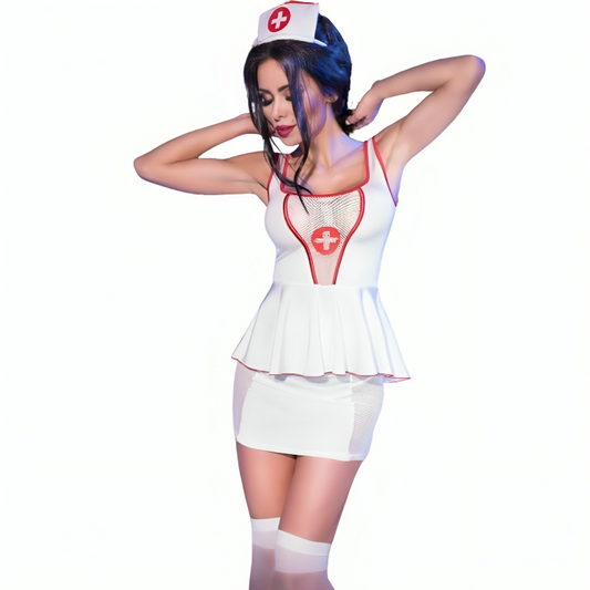CHILIROSE - CR 4160 DISFRAZ ENFERMERA TOP & FALDA S/M - Sensualia