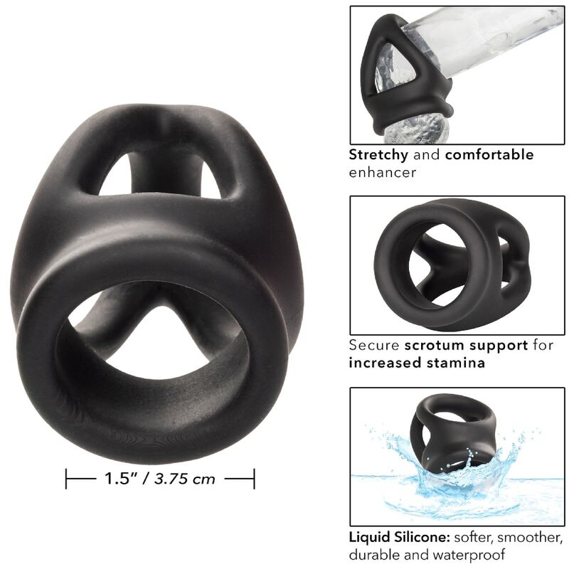 CALEXOTICS - ALPHA BAGUE DUAL CAGE NOIR - Sensualia