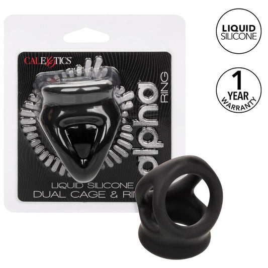 CALEXOTICS - ALPHA BAGUE DUAL CAGE NOIR - Sensualia