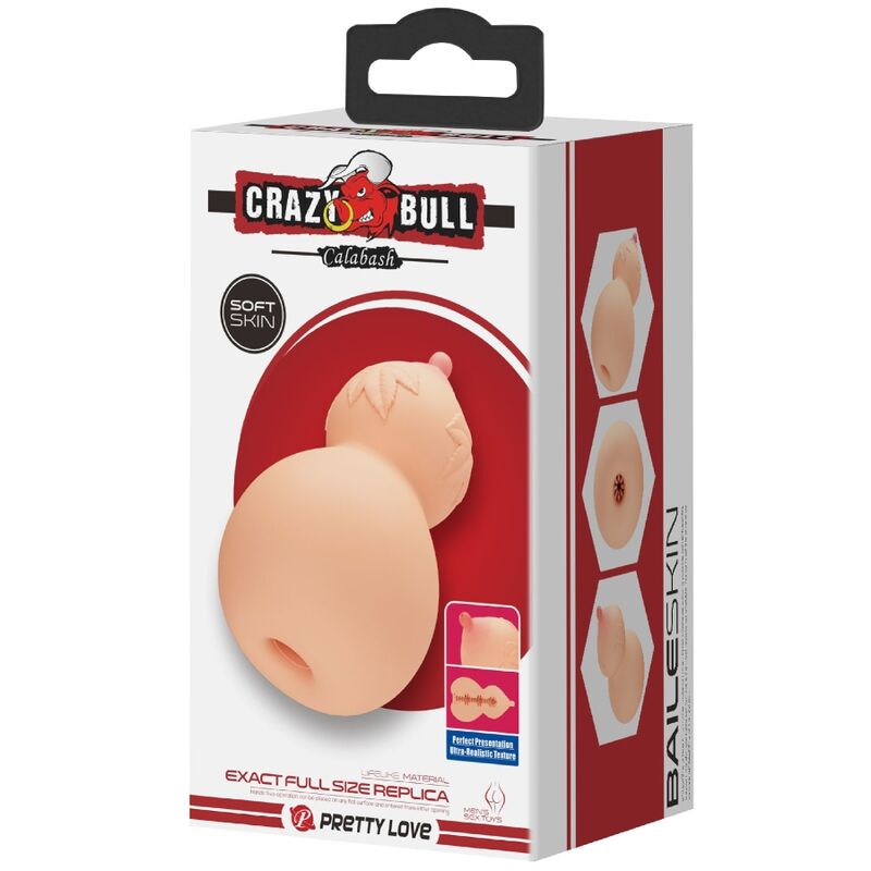CRAZY BULL - MASTUBADOR EN FORME DE POITRINE CALEBASSE - Sensualia