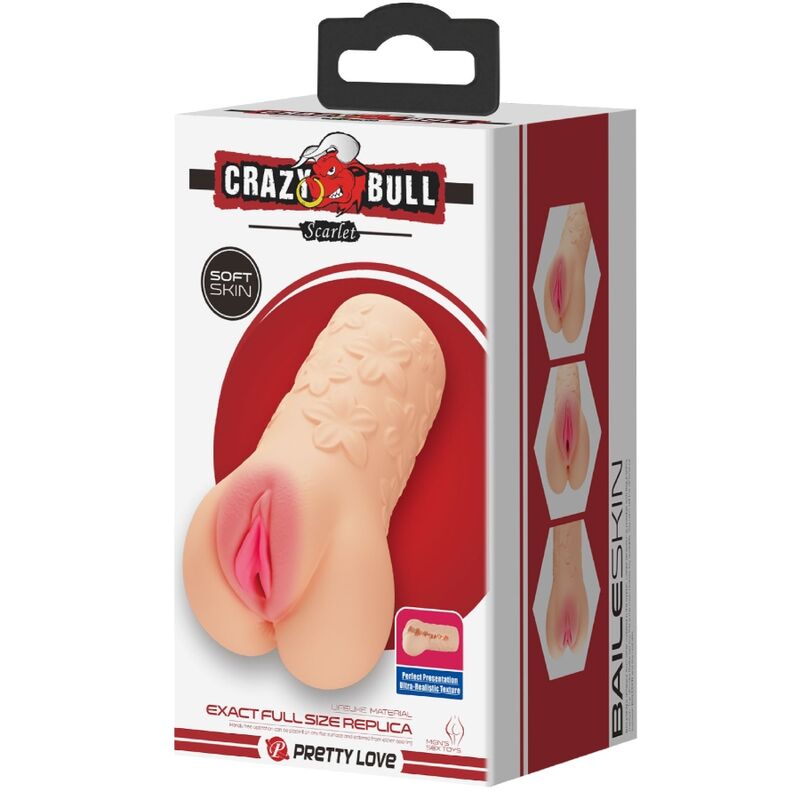 CRAZY BULL - MASTUBADOR ÉCARLATE EN FORME DE VAGIN - Sensualia