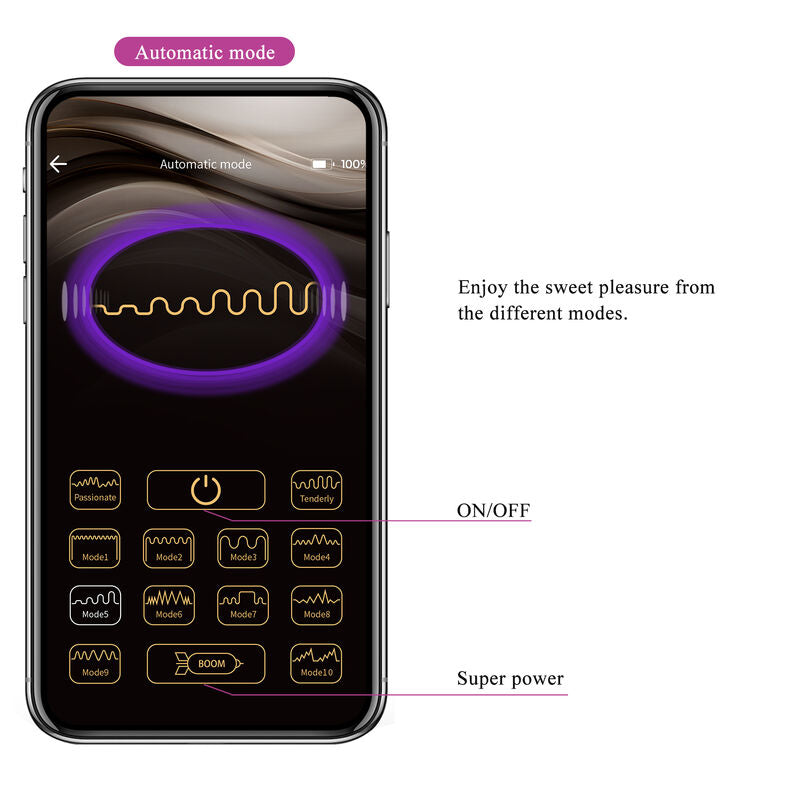 PRETTY LOVE - HECTOR ELECTROSHOCK VIBRATEUR PAR APP CONTROL VIOLET - Sensualia