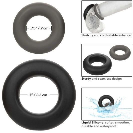 CALEXOTICS - ALPHA PROLONG LOT DE 2 BAGUE GRIS - Sensualia