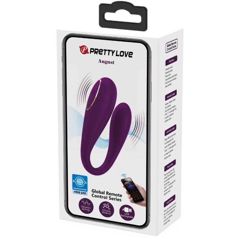 PRETTY LOVE - AUGUST VIBRATEUR  DOUBLE PLAISIR GLOBAL  DISTANCE - Sensualia