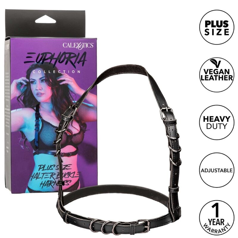 CALEXOTICS - EUPHORIA HARNAIS BOUCLE LICOL TAILLE PLUS NOIR - Sensualia