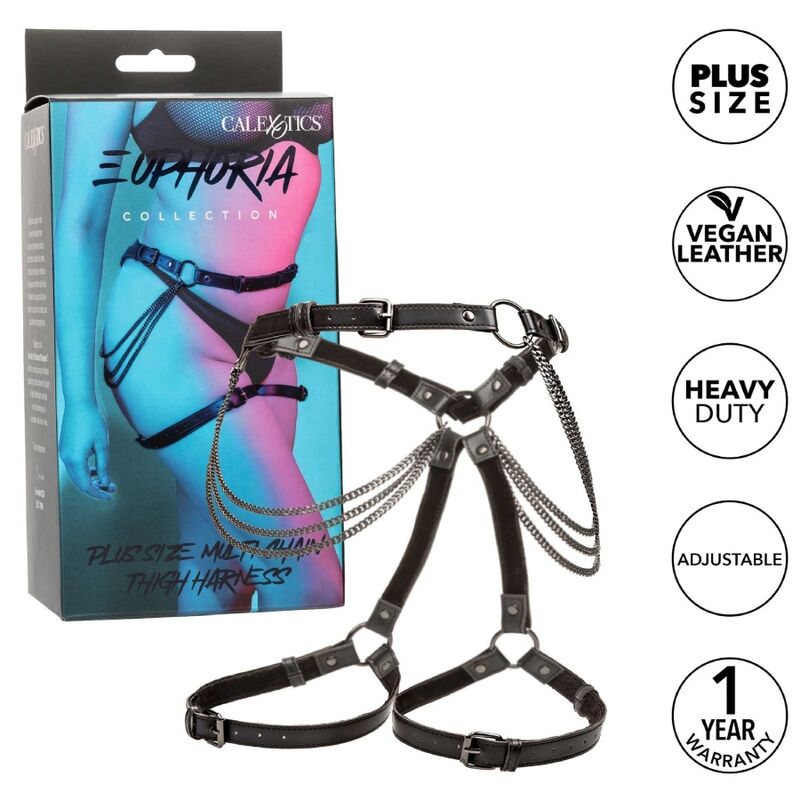 CALEXOTICS - EUPHORIA HARNAIS DE CUISSES MULTI CHAÎNES TAILLE PLUS - Sensualia
