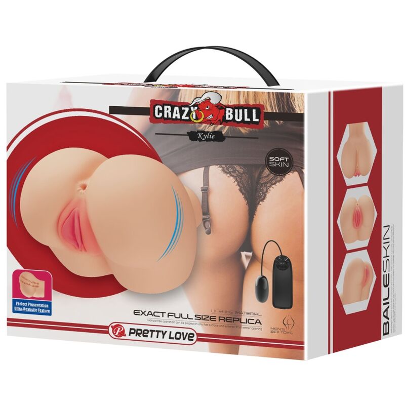 CRAZY BULL - VIBRATEUR RÉALISTE VAGIN ET ANUS KYLIE - Sensualia