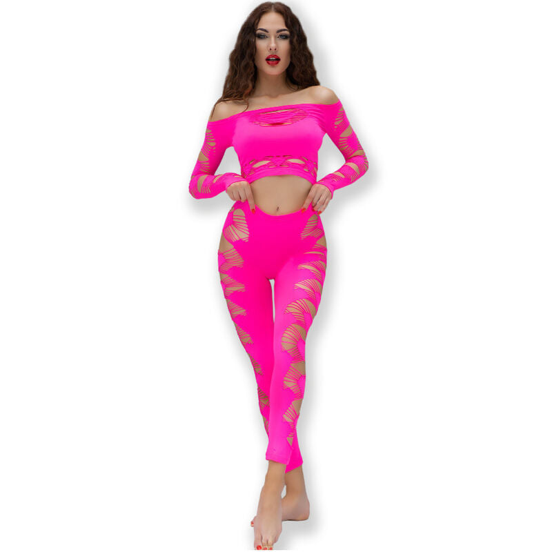 CHILIROSE - CR 4632 HAUT & PANTALON FUCHSIA S/L - Sensualia