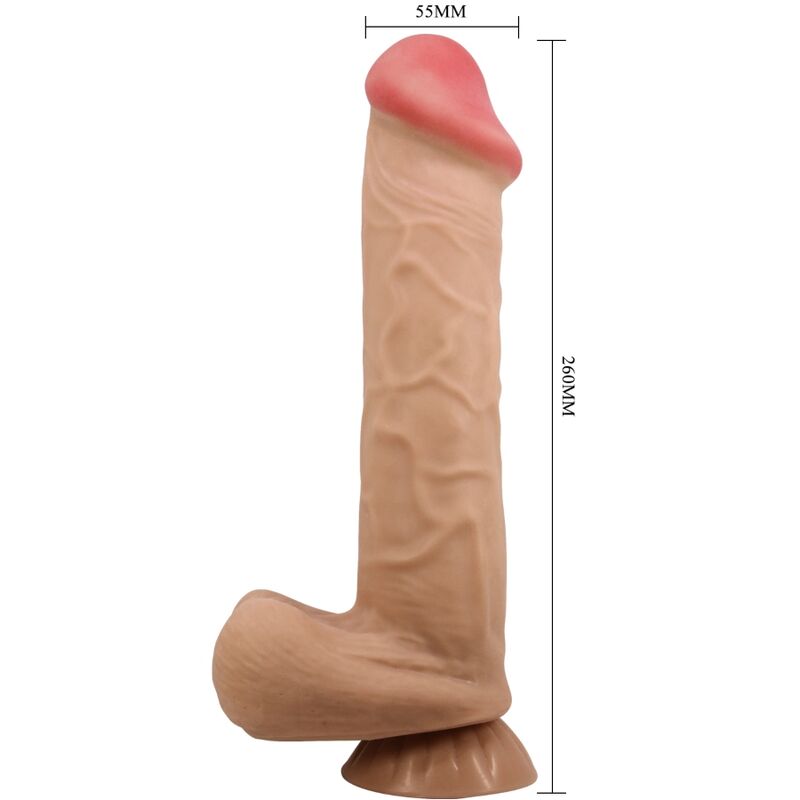 PRETTY LOVE - SÉRIE SLIDING SKIN GODE RÉALISTE AVEC VENTOUSE SLIDING SKIN FLESH 26 CM - Sensualia