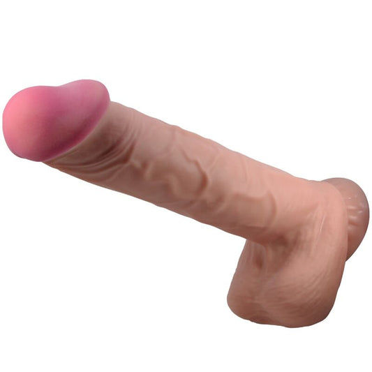 PRETTY LOVE - SÉRIE SLIDING SKIN GODE RÉALISTE AVEC VENTOUSE SLIDING SKIN MARRON 26 CM - Sensualia