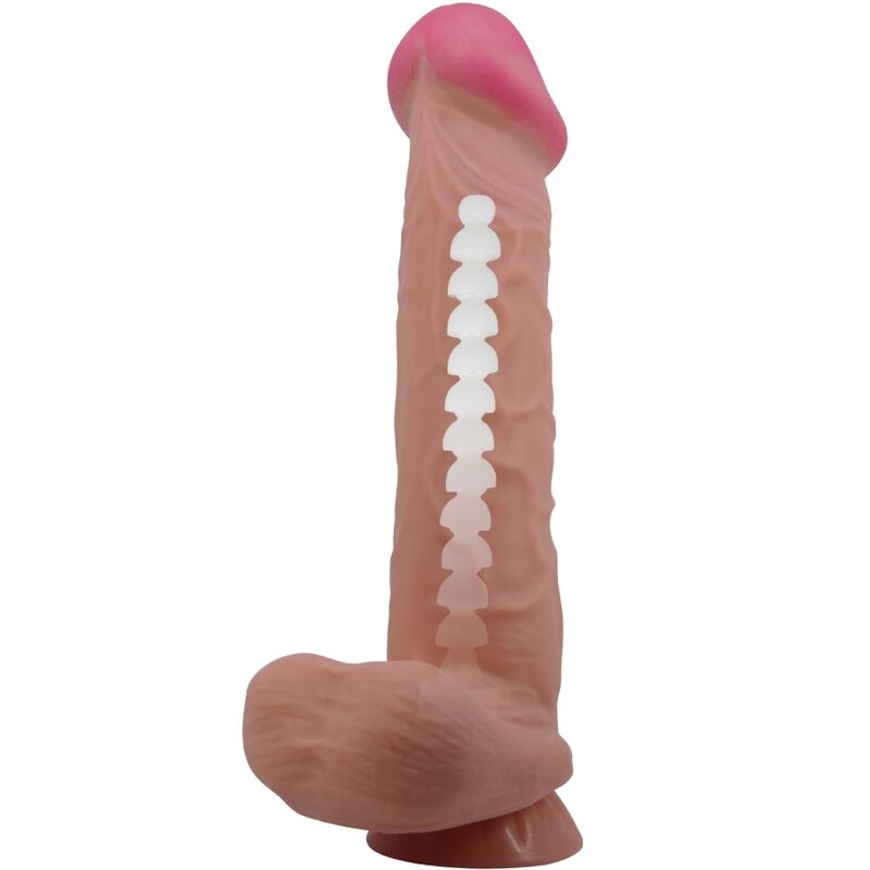 PRETTY LOVE - SÉRIE SLIDING SKIN GODE RÉALISTE AVEC VENTOUSE SLIDING SKIN MARRON 26 CM - Sensualia