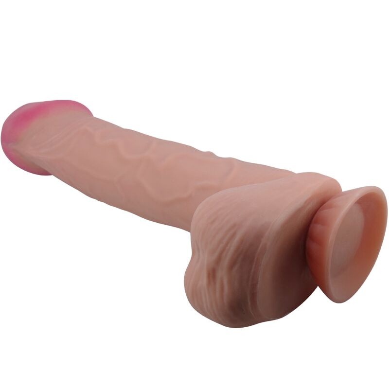 PRETTY LOVE - SÉRIE SLIDING SKIN GODE RÉALISTE AVEC VENTOUSE SLIDING SKIN MARRON 26 CM - Sensualia
