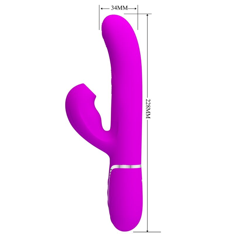 PRETTY LOVE - VIBRATEUR POINT G MULTIFONCTION 3 EN 1 PERLITA VIOLET - Sensualia