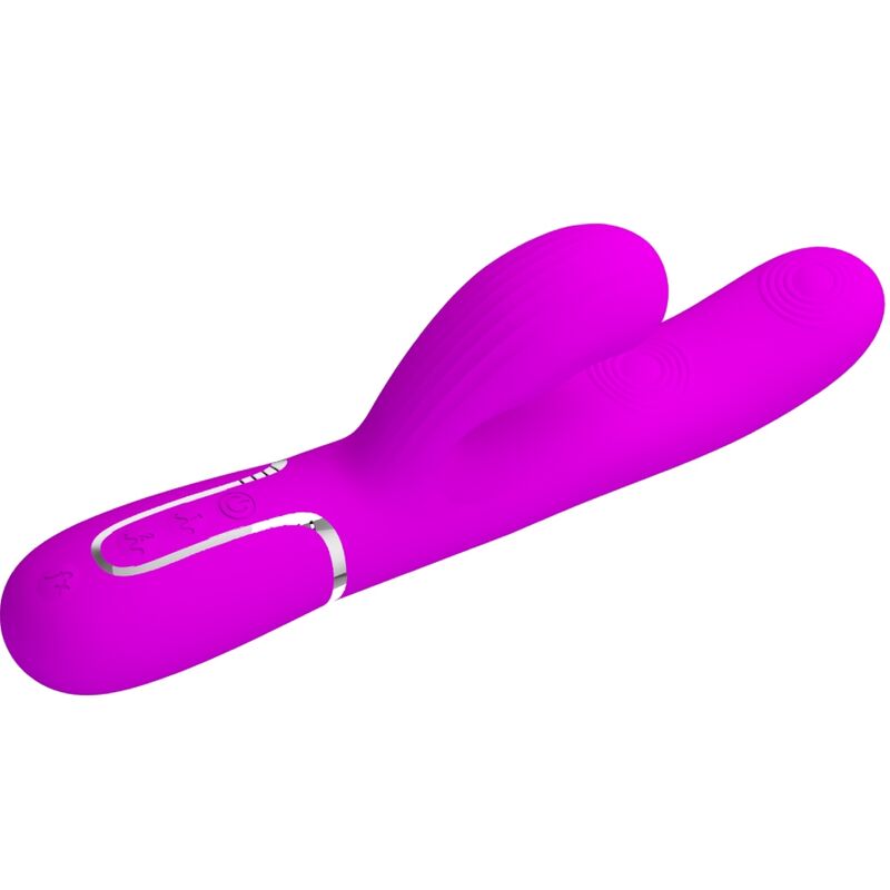PRETTY LOVE - VIBRATEUR POINT G MULTIFONCTION 3 EN 1 PERLITA VIOLET - Sensualia