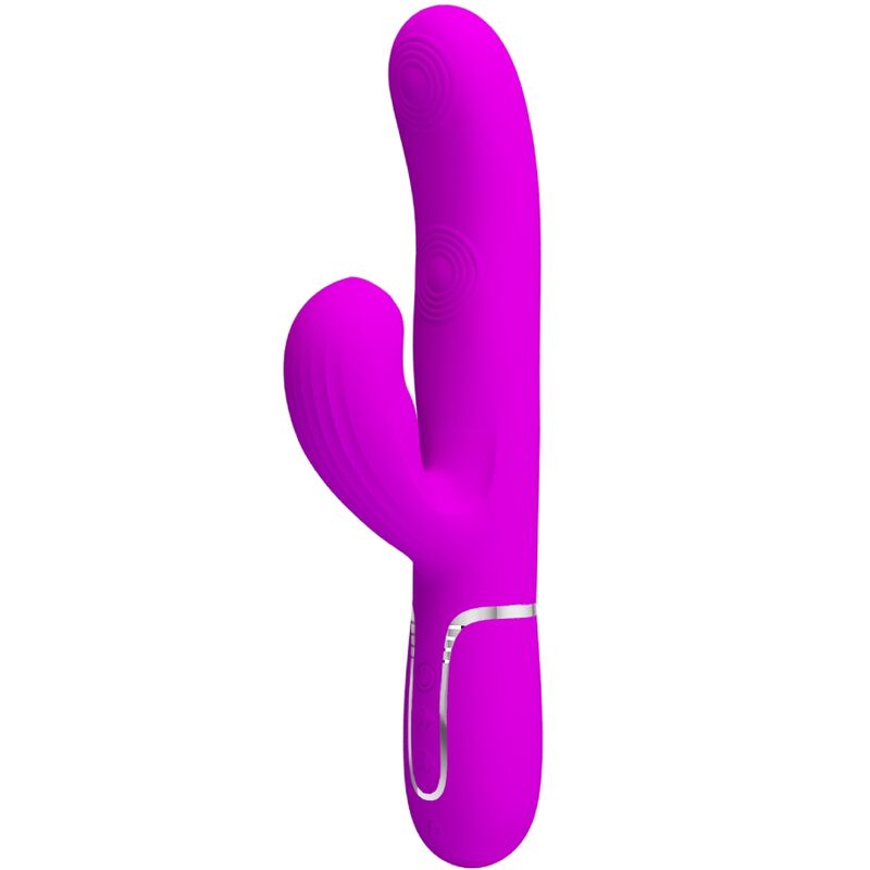 PRETTY LOVE - VIBRATEUR POINT G MULTIFONCTION 3 EN 1 PERLITA VIOLET - Sensualia