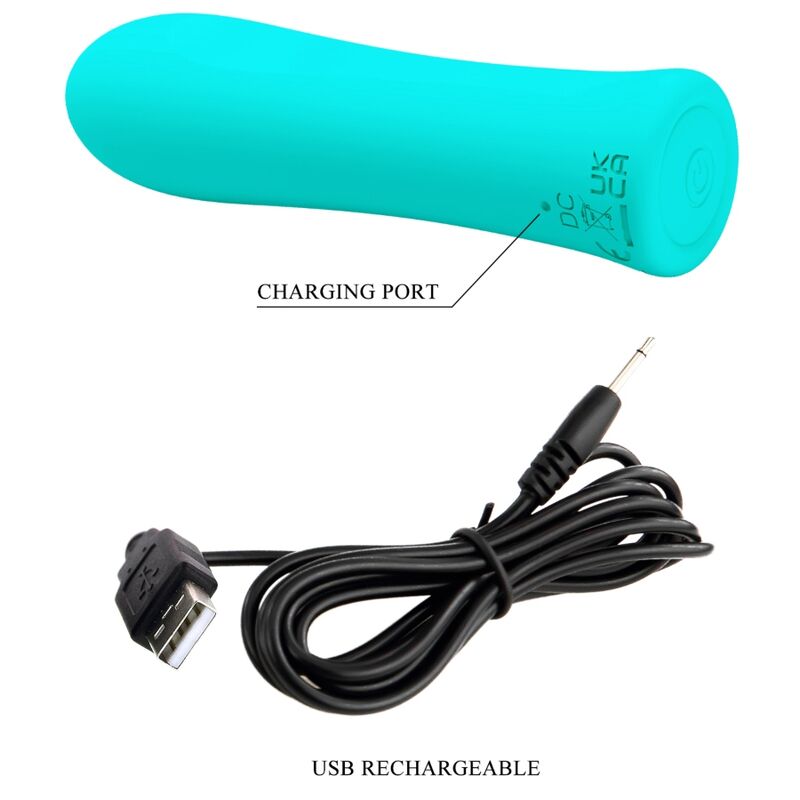 PRETTY LOVE - VIBRATEUR SUPER PUISSANT ALFREDA VERT EAU - Sensualia