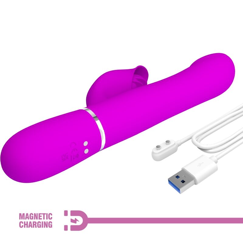 PRETTY LOVE - VIBRATEUR RABBIT PERLES VIOLET - Sensualia