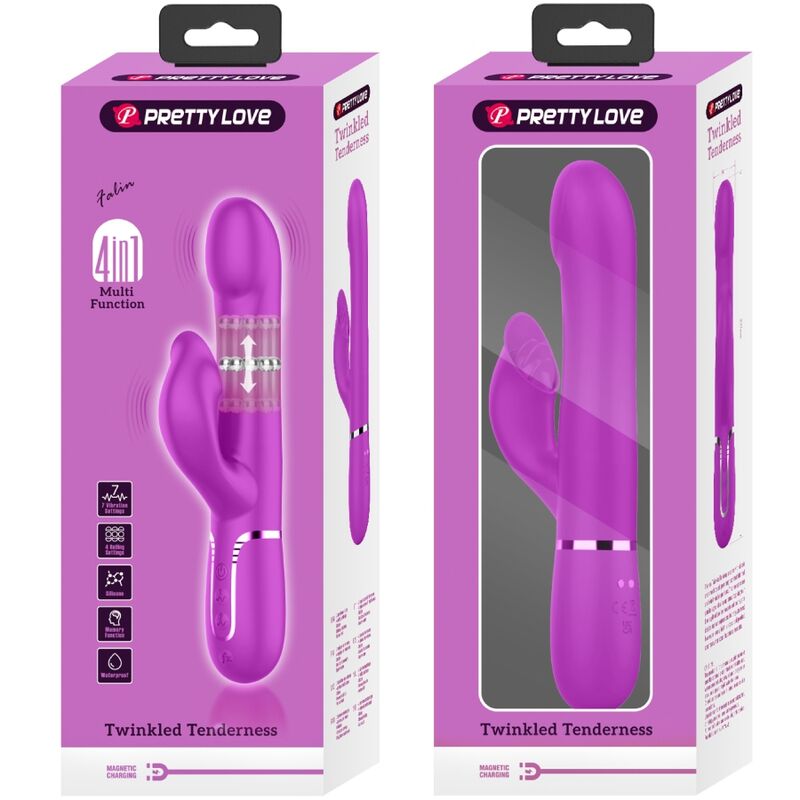 PRETTY LOVE - VIBRATEUR RABBIT PERLES VIOLET - Sensualia