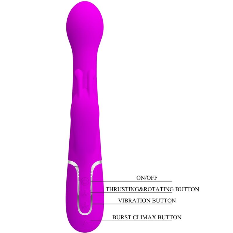 PRETTY LOVE - VIBRATEUR DEJON RABBIT 3 EN 1 MULTIFONCTION VIOLET - Sensualia