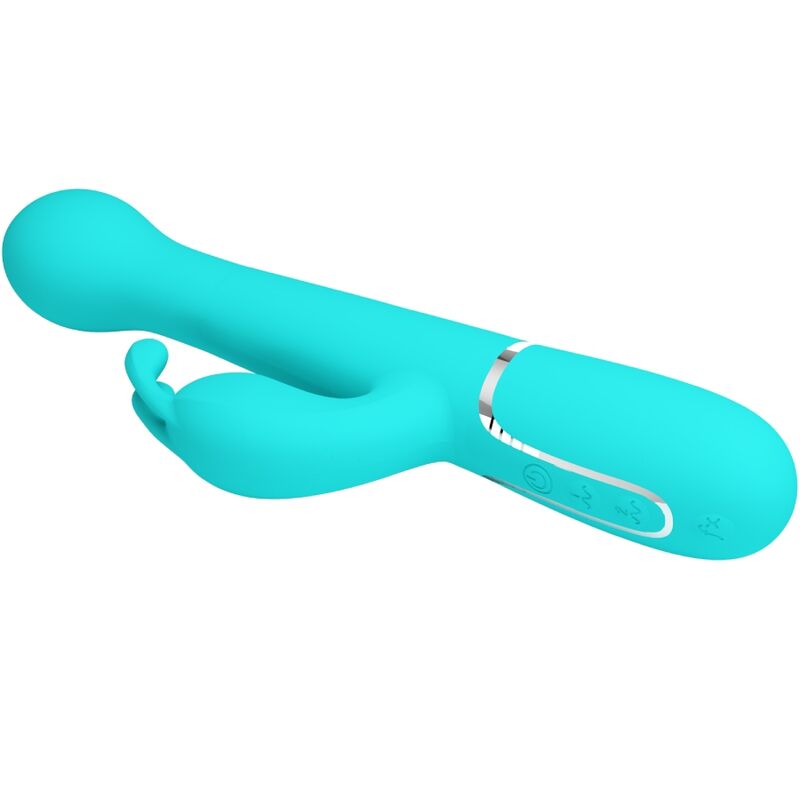 PRETTY LOVE - VIBRATEUR DEJON RABBIT 3 EN 1 MULTIFONCTION VERT AQUA - Sensualia